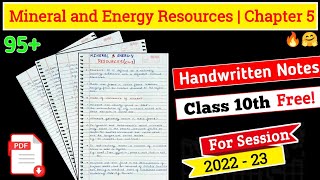 Minerals and Energy Resources Full Chapter  CBSE Class 10 Geography Chapter 5  Shubham Pathak [upl. by Alesi467]