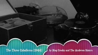 COLUMBIA Viva Tonal Grafonola No202 Gramophone quotThe Three Cabellerosquot Disney [upl. by Irac]