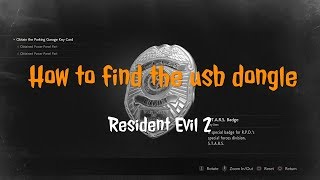 Resident Evil 2 Remake  STARS Badge or Dongle Key Location  Claire B [upl. by Gyatt]