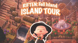 COZY FALL TOWNCORE ISLAND TOUR 🍂 DONE ALREADY Riften My Not So Skyrim Island  Animal Crossing DA [upl. by Adiela525]