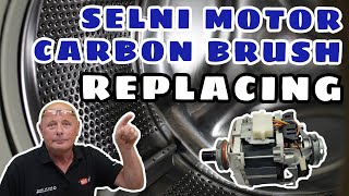 Replace washing machine carbon brushes on Selni motors Blomberg Brandt Fagor De dietrich etc [upl. by Erreid]