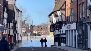 Shrewsbury Floods 2222022 Town Under Water 2022 [upl. by Nywles]