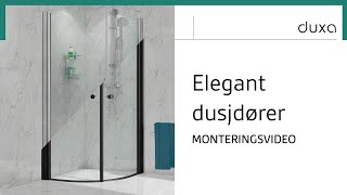 Monteringsvideo for Elegant dusjdører buetrett  Duxabathno [upl. by Alyhs]