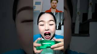 asmr duet colorfulice food softicecrunchy eatingvideos mukbang icebites eatingasmr [upl. by Anayi]