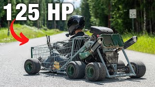 Worlds fastest Shopping Kart Hits the Streets [upl. by Dracir]