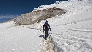 Mt Hood Hogsback to the start of the headwall 4K [upl. by Orodisi]