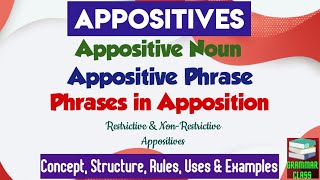 What is an Appositive Phrase  Restrictive amp Nonrestrictive Appositives  Noun in Apposition [upl. by Mowbray]