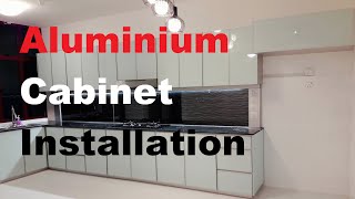 Fully Aluminium Kitchen Cabinet Installation 4 hours  16 minutes of Full HD [upl. by Yvaht574]