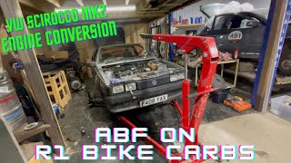 VW Scirocco MK2 ABF R1 Engine Conversion  Episode 1  TALK THROUGH amp REMOVING THE ORIGINAL ENGINE [upl. by Nniroc308]