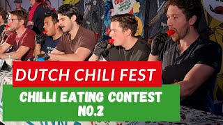 Chilli Eating Contest  Dutch ChiliFest 2023  Competition No2 [upl. by Naihr]