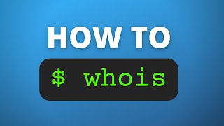 How to Use the WHOIS Command to Lookup Ip and Domain Name Information [upl. by Labannah421]