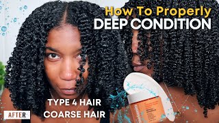 STOP WASTING PRODUCT How To Properly Deep Condition Dry Coarse Natural Hair [upl. by French]