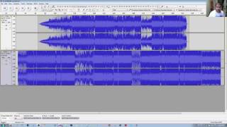 How to Combine Audio Tracks to Overlap to play simultaneously in Audacity [upl. by Eedrahc804]