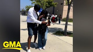 The story behind viral video of dad picking up daughter from school for the last time [upl. by Ik]