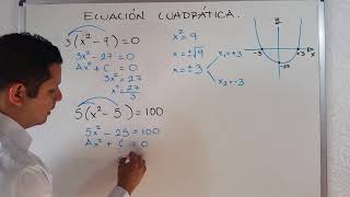 ECUACIÓN CUADRÁTICA INCOMPLETA PURA [upl. by Noiemad53]