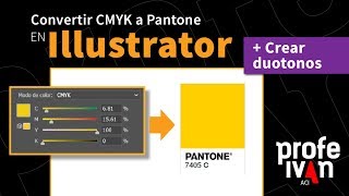 Convertir CMYK a pantone en Illustrator  Crear duotonos [upl. by Starks]