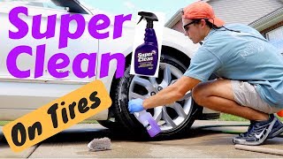 How To Clean Your Tires With SUPER CLEAN DEGREASER Amazing Product [upl. by Francisca208]