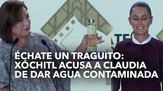 Échate un traguito Xóchitl acusa a Claudia Sheinbaum de dar agua con heces fecales a ciudadanos [upl. by Blackman824]