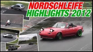 Nordschleife Touristenfahrten Highlights 2012 Crashes Drifts Funny Fails [upl. by Nahtnaoj474]