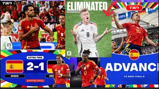 What a Game🔥 Spain 21 Germany😎Dani Olmo MOTM🎉Merino sealed🏆Yamal💎Cavajal red😱Spain For Euro👑🏆 [upl. by Chick]