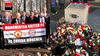 Busby Babes Remembered at Manchesterplatz Munich [upl. by Lemar780]