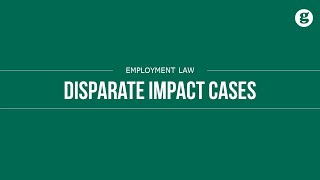 Disparate Impact Cases [upl. by Inatirb]