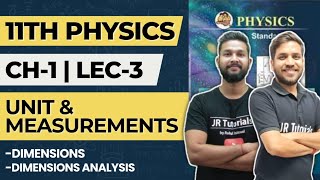 11th Physics  Chapter 1 Unit amp Measurements  Lecture 3  Dimensions amp Dimension Analysis [upl. by Hsiekal803]