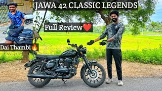 JAWA 42 CLASSIC LEGENDS BS6💥 Dai Thambi🔥  Full Review❤️  Tamil  Balak Motovlog  Balak [upl. by Ynnej]