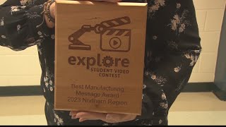 Moundsville Middle School students win northern regional award in the Explore New Manufacturing Vide [upl. by Eilsehc582]