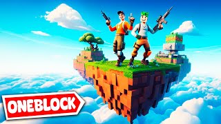 SOBREVIVI en un ONEBLOCK de FORTNITE [upl. by Stegman]