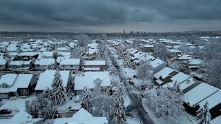 Neige de décembre à Brossard Québec [upl. by Hepza]