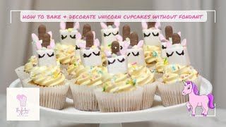 How to bake amp decorate unicorn cupcakes without fondant ASMR cakedecorating unicorncake asmr [upl. by Immac]