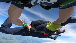 Povilas Lengvinas Skydive AFF training 1st jump 4000 metres [upl. by Amaras]