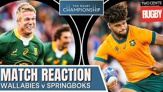 Wallabies vs Springboks Game 1 Review  Rugby Championship 2024 [upl. by Oinotna]