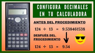 Cómo configurar decimales en calculadora Casio  Fix  fx82MS [upl. by Wardieu]