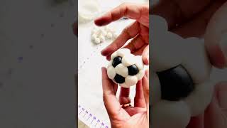 Let’s make Soccer ball cake topper ⚽️ caketoppertutorial caketopper shortsviral shortvideo [upl. by Ezarra]