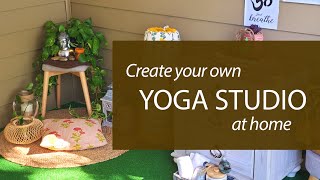 Creating yoga space at home  Home yoga studio tour [upl. by Uzzi31]