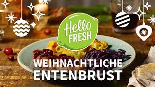 Weihnachtliche Entenbrust mit Kürbisgnocchi und Rotkohl  Deine Weihnachtsbox [upl. by Silver]