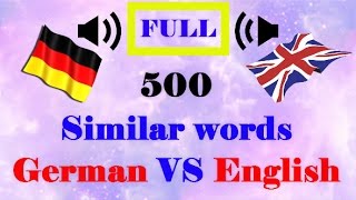 500 similar voice words │English VS German language│FULL [upl. by Sayres]