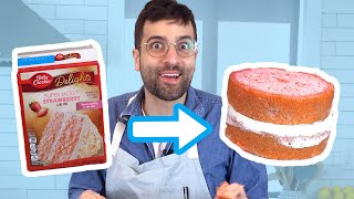 How to Make your BOX CAKE Taste HOMEMADE • JonnyCakes [upl. by Ynafit]