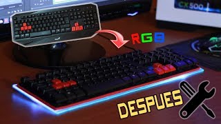 Transforma tu Teclado Normal en uno RGB ESTILO GAMER [upl. by Memberg300]