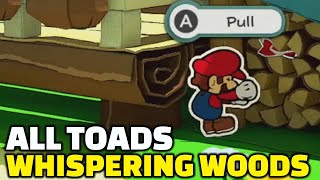 ALL Toads Location  Whispering Woods  Paper Mario The Origami King [upl. by Menell104]