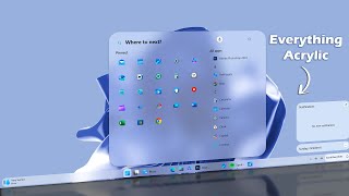 How to Get the New Acrylic Taskbar Start Menu amp the Action Center in Windows 11 [upl. by Gareri523]