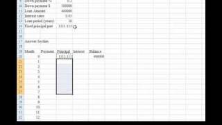 Fixed Principal Mortgage Amortization Schedule [upl. by Anitirhc]