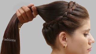 Different Ponytail hairstyle for Weddingparty  Hairstyles for School  College Work [upl. by Liagaba]