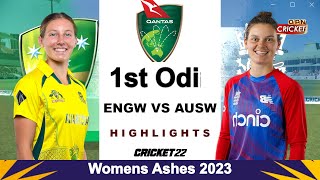 England vs Australia Women 1st ODI Highlights 2023  ENGW vs AUSW 1st OD Highlights  Cricket 22 [upl. by Reklaw]