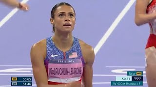 Sydney McLaughlin Wins Gold Medal in Womens 400m Hurdles Final at Paris Olympics 2024 [upl. by Nwahsram965]