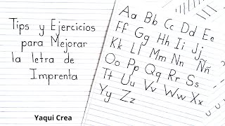 Ejercicios para mejorar la LETRA de MOLDE o Letra de Imprenta 📝  Aprende a mejorar tu letra [upl. by Allehc]