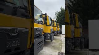 A line up of yellow MAN TGM 18250 Trucks [upl. by Leivad]