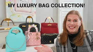 MY ENTIRE 51 LUXURY HANDBAGS COLLECTION HERMES CHANEL DIOR LOUIS VUITTON FENDI [upl. by Airyt]